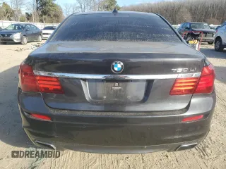 2015 BMW 7 Series 750Li with VIN WBAYE8C59FD780945, listed as a Copart auction lot 42730625 with 0 mi miles and Salvage Title. Bid and sale history available at carsss.com. Image 6.