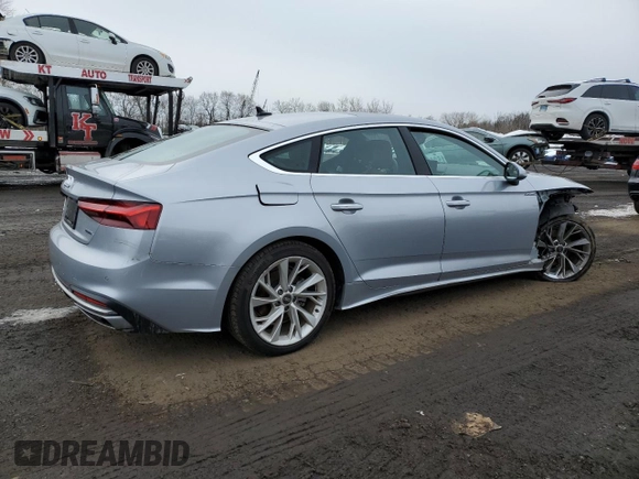 2023 Audi A5 Sportback Premium z VIN WAUABCF52PA027060, wystawiony jako Copart lot #42776085 z przebiegiem 18 968 mil mil oraz Szkoda całkowita • Salvage title. Historia ofert i sprzedaży dostępna na DreamBid. Obrazek 3.