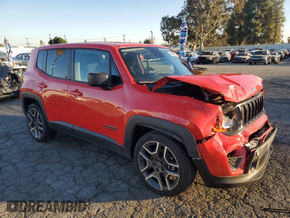 2021 Jeep Renegade Jeepster with VIN ZACNJCAB0MPM48918, listed as a Copart auction lot 42446405 with 53,186 mi miles and Salvage title. Bid and sale history available at DreamBid. Image 4.