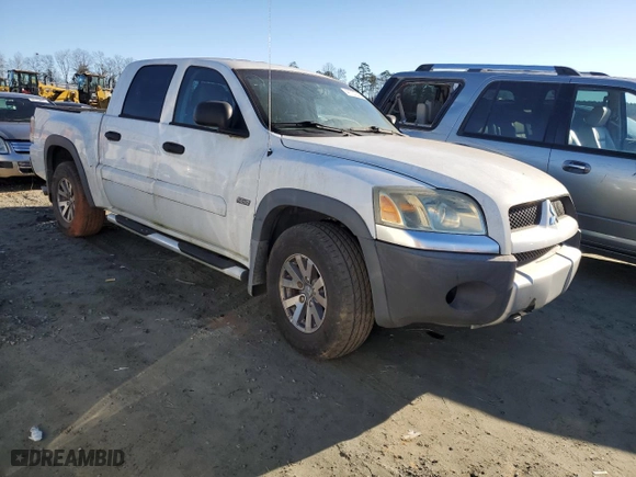 2006 Mitsubishi Raider Duro Cross with VIN 1Z7HC38N46S538049, listed as a Copart auction lot 41737245 with 0 miles and Salvage Title. Bid and sale history available at carsss.com. Image 4.
