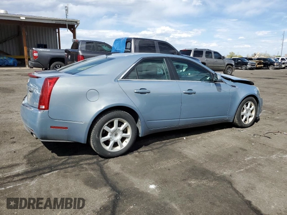 2008 Cadillac CTS RWD with VIN 1G6DF577880146676, listed as a Copart auction lot 53386615 with 172,648 mi miles and Salvage title. Bid and sale history available at DreamBid. Image 3.