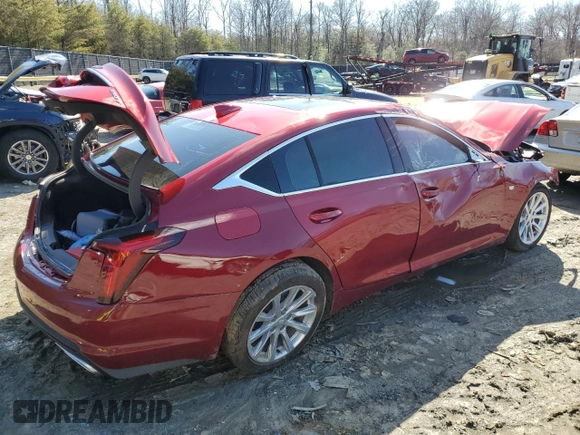 2024 Cadillac CT5 Luxury with VIN 1G6DX5RK0R0107242, listed as a Copart auction lot 44237425 with Not provided miles and Salvage title. Bid and sale history available at DreamBid. Image 3.