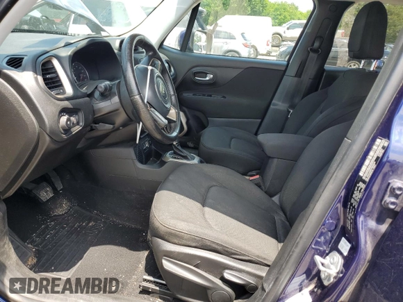 2017 Jeep Renegade Latitude with VIN ZACCJABB7HPE45338, listed as a Copart auction lot 56951665 with 168,286 mi miles and Salvage title. Bid and sale history available at DreamBid. Image 7.