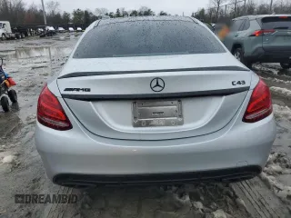 2017 Mercedes-Benz C 43 AMG with VIN 55SWF6EB3HU186733, listed as a Copart auction lot 44679185 with 47,889 mi miles and Salvage Title. Bid and sale history available at DreamBid. Image 6.
