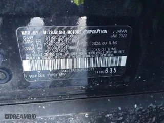2022 Mitsubishi Outlander ES with VIN JA4J3TA85NZ066977, listed as a IAAI auction lot 41249553 with 46,274 mi miles. Bid and sale history available at carsss.com. Image 9.