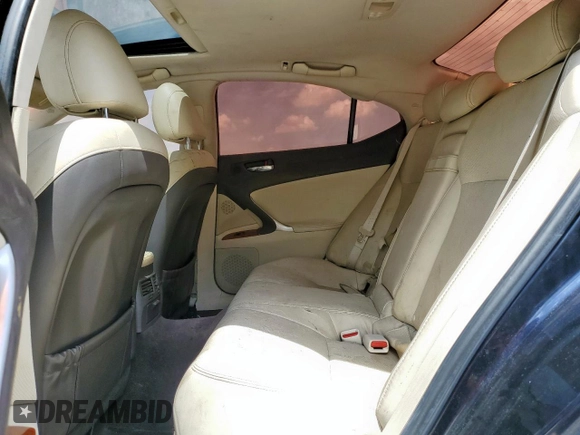 2009 Lexus IS 250 with VIN JTHBK262395095515, listed as a Copart auction lot 59943765 with 170,234 mi miles and Salvage title. Bid and sale history available at DreamBid. Image 10.