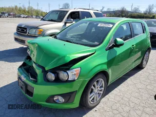2014 Chevrolet Sonic LT with VIN 1G1JC6SB7E4233377, listed as a Copart auction lot 48409594 with 96,927 mi miles and Salvage Title. Bid and sale history available at carsss.com. Image 1.