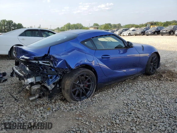 2024 Toyota Supra 3.0 with VIN WZ1DB0G04RW067620, listed as a Copart auction lot 59895735 with 8,983 mi miles and Salvage title. Bid and sale history available at DreamBid. Image 3.