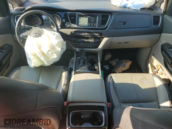 2015 Kia Sedona SX with VIN KNDMC5C10F6047335, listed as a Copart auction lot 66235414 with 154,460 mi miles and Salvage Title. Bid and sale history available at DreamBid. Image 8.