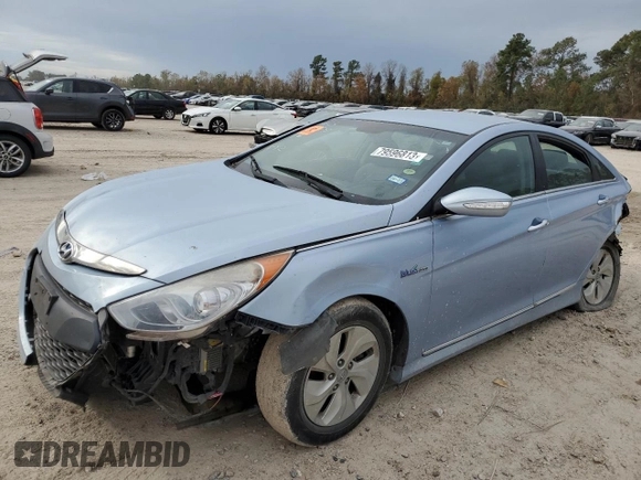 2015 Hyundai Sonata Hybrid Limited with VIN KMHEC4A49FA121095, listed as a Copart auction lot 79596813 with Not Provided miles. Bid and sale history available at carsss.com. Image 1.