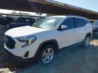 2019 GMC Terrain SLE with VIN 3GKALMEV3KL389640, listed as a IAAI auction lot 41925537 with 80,834 mi miles and . Bid and sale history available at carsss.com. Image 2.