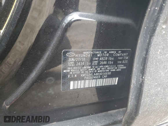 2019 Genesis G70 Advanced z VIN KMTG34LA4KU016698, wystawiony jako Copart lot #44620145 z przebiegiem 101 350 mil mil oraz Szkoda całkowita • Salvage title. Historia ofert i sprzedaży dostępna na DreamBid. Obrazek 13.