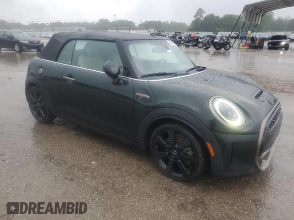 2023 MINI Convertible Cooper S with VIN WMW43DL07P3R08849, listed as a Copart auction lot 58404425 with 23,155 mi miles and Salvage title. Bid and sale history available at DreamBid. Image 4.
