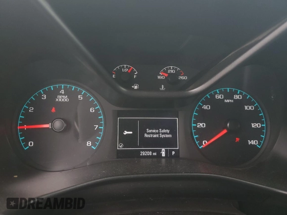 2020 Chevrolet Colorado 4WD Work Truck with VIN 1GCGTBEN4L1242360, listed as a Copart auction lot 58820455 with 29,208 mi miles and Salvage title. Bid and sale history available at DreamBid. Image 9.