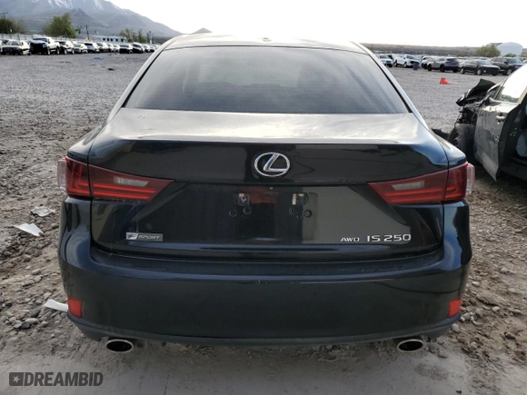 2015 Lexus IS 250 with VIN JTHCF1D26F5027789, listed as a Copart auction lot 54441345 with 0 mi miles and Salvage Title. Bid and sale history available at carsss.com. Image 6.