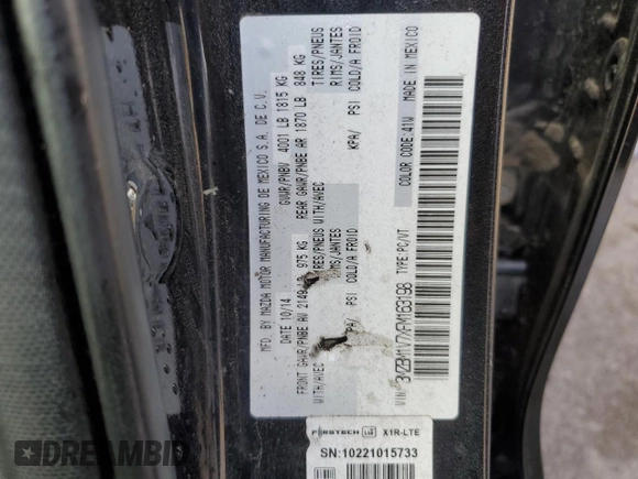 2015 Mazda 3 i Touring with VIN 3MZBM1V7XFM163198, listed as a Copart auction lot 49976305 with 209,615 mi miles and Clean Title. Bid and sale history available at DreamBid. Image 12.