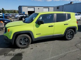 2017 Jeep Renegade Sport with VIN ZACCJAAB5HPF98804, listed as a Copart auction lot 57111735 with 86,568 mi miles and Salvage title. Bid and sale history available at DreamBid. Image 1.