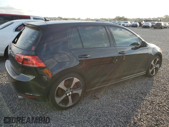 2017 Volkswagen Golf GTI Autobahn with VIN 3VW547AU6HM004872, listed as a Copart auction lot 73892074 with 0 mi miles and Salvage Title. Bid and sale history available at carsss.com. Image 3.