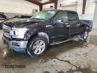 2019 Ford F-150 XL with VIN 1FTFW1E42KKF18421, listed as a Copart auction lot 47492905 with 156,958 mi miles and Salvage Title. Bid and sale history available at carsss.com. Image 1.