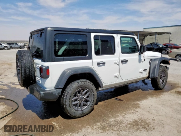 2024 Jeep Wrangler Sport S z VIN 1C4PJXDN0RW300836, wystawiony jako Copart lot #58348255 z przebiegiem 16 171 mil mil oraz Czysty tytuł • Clean title. Historia ofert i sprzedaży dostępna na DreamBid. Obrazek 3.