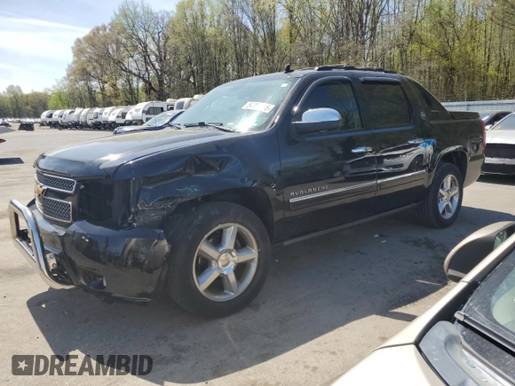 2013 Chevrolet Avalanche LTZ with VIN 3GNTKGE76DG223917, listed as a Copart auction lot 54207885 with 134,269 mi miles and Salvage title. Bid and sale history available at DreamBid. Image 1.