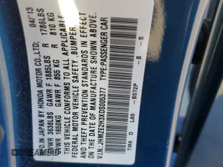2013 Honda Insight with VIN JHMZE2H3XDS005377, listed as a Copart auction lot 50602815 with 112,177 mi miles and Salvage title. Bid and sale history available at DreamBid. Image 13.
