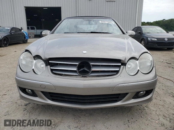 2009 Mercedes-Benz CLK 350 with VIN WDBTK56F79T102356, listed as a Copart auction lot 55977045 with 74,571 mi miles and Salvage Title. Bid and sale history available at DreamBid. Image 5.