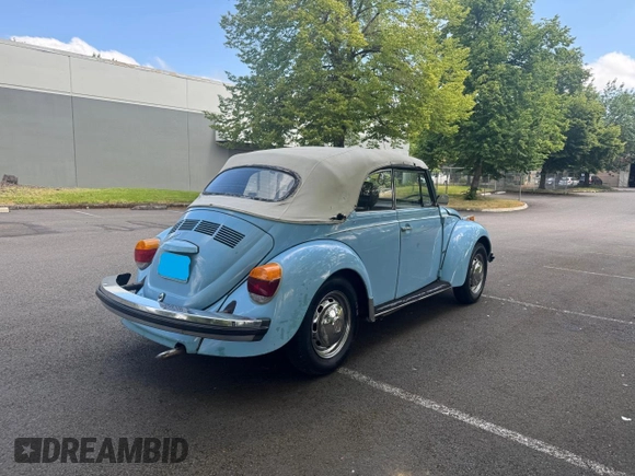 1979 Volkswagen Beetle with VIN 1592035534, listed as a Copart auction lot 66777175 with 9,711 mi miles and Clean title. Bid and sale history available at DreamBid. Image 4.
