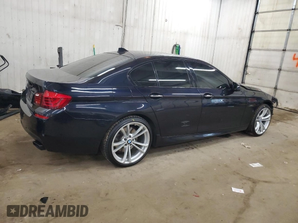 2013 BMW 5 Series 550i xDrive with VIN WBAFU9C57DDY70477, listed as a Copart auction lot 48577095 with 137,695 mi miles and Salvage Title. Bid and sale history available at carsss.com. Image 3.