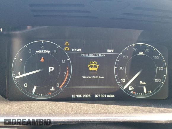 2016 Land Rover Range Rover with VIN SALGR2PF2GA318323, listed as a Copart auction lot 48551255 with 71,801 mi miles and Salvage Title. Bid and sale history available at carsss.com. Image 9.