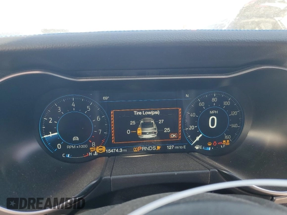 2023 Ford Mustang GT Premium with VIN 1FATP8FF3P5102205, listed as a Copart auction lot 76253414 with 15,474 mi miles and Salvage title. Bid and sale history available at DreamBid. Image 9.