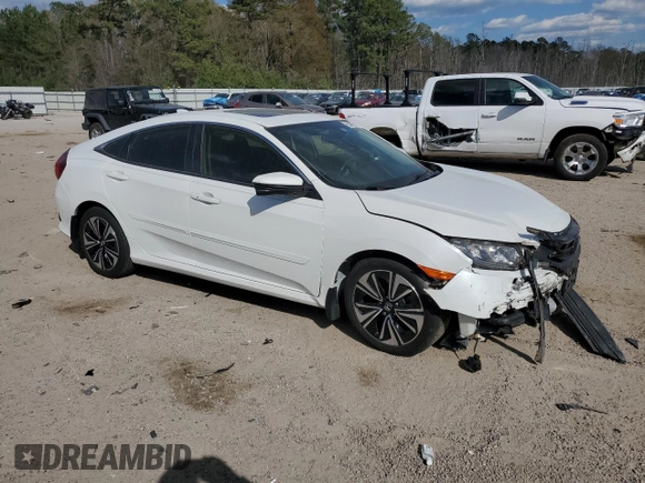 2018 Honda Civic EX-L with VIN JHMFC1F71JX007770, listed as a Copart auction lot 50681835 with 71,808 mi miles and Salvage Title. Bid and sale history available at DreamBid. Image 4.