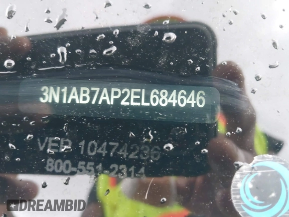 2014 Nissan Sentra SV with VIN 3N1AB7AP2EL684646, listed as a IAAI auction lot 42184303 with 147,172 mi miles and . Bid and sale history available at DreamBid. Image 9.