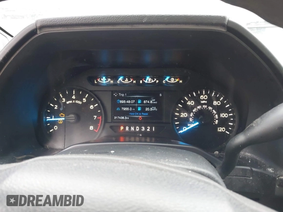 2015 Ford F-150 XL with VIN 1FTEX1C89FFC28643, listed as a IAAI auction lot 41740605 with 317,438 mi miles. Bid and sale history available at carsss.com. Image 7.