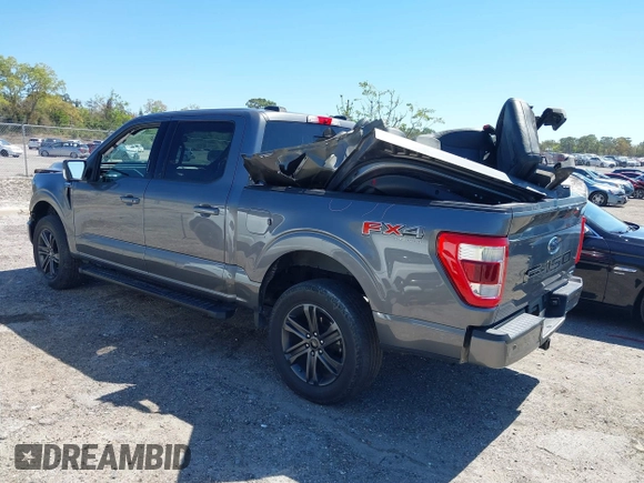 2022 Ford F-150 XL with VIN 1FTFW1E8XNFA41995, listed as a IAAI auction lot 41743193 with 1 mi miles. Bid and sale history available at carsss.com. Image 3.
