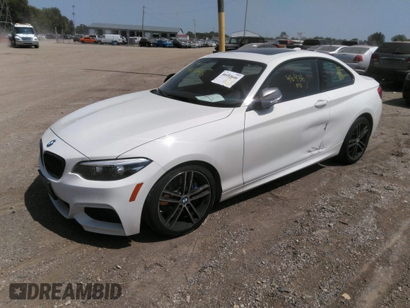 2018 BMW 2 Series M240i with VIN WBA2J5C55JVB27826, listed as a IAAI auction lot 40183646 with 46,436 mi miles. Bid and sale history available at carsss.com. Image 22.
