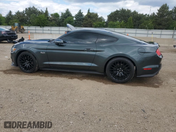 2015 Ford Mustang GT with VIN 1FA6P8CFXF5348412, listed as a Copart auction lot 58665155 with 41,878 mi miles and Salvage title. Bid and sale history available at DreamBid. Image 2.