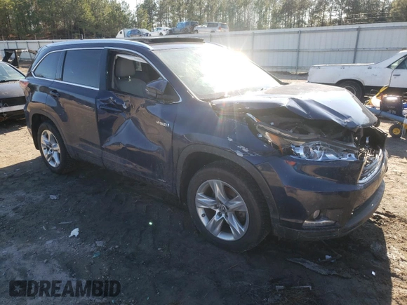 2016 Toyota Highlander Hybrid Limited with VIN 5TDDCRFH4GS017367, listed as a Copart auction lot 46501335 with 55,863 mi miles and Salvage Title. Bid and sale history available at carsss.com. Image 4.