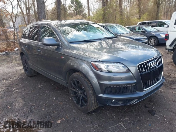2015 Audi Q7 3.0T S line Prestige with VIN WA1DGAFE7FD023762, listed as a IAAI auction lot 42027169 with 110,744 mi miles. Bid and sale history available at carsss.com. Image 1.