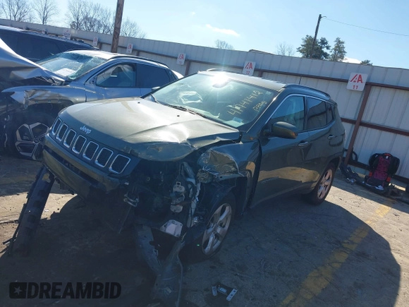 2018 Jeep Compass Altitude with VIN 3C4NJDBBXJT290891, listed as a IAAI auction lot 41741412 with 182,716 mi miles and . Bid and sale history available at carsss.com. Image 16.
