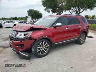 2018 Ford Explorer Platinum with VIN 1FM5K8HT7JGC80243, listed as a Copart auction lot 59337945 with 106,778 mi miles and Salvage title. Bid and sale history available at DreamBid. Image 1.