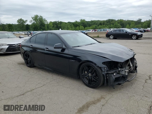 2013 BMW 5 Series 535i xDrive with VIN WBAFU7C59DDU68738, listed as a Copart auction lot 62061725 with 153,052 mi miles and Salvage title. Bid and sale history available at DreamBid. Image 4.