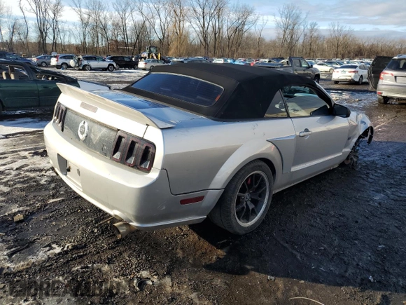 2006 Ford Mustang GT Deluxe with VIN 1ZVHT85H665218024, listed as a Copart auction lot 43781385 with 176,560 mi miles and Salvage Title. Bid and sale history available at carsss.com. Image 3.