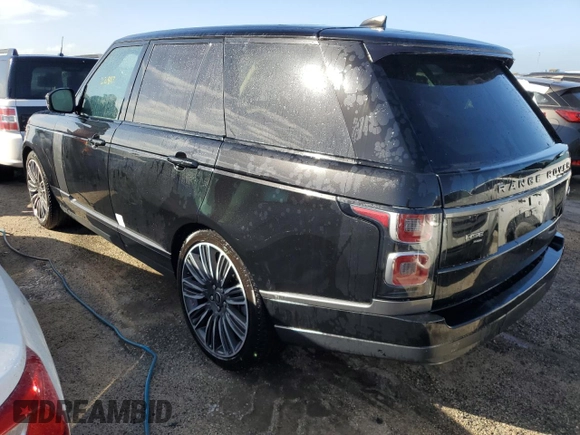 2022 Land Rover Range Rover Westminster with VIN SALGS2RU9NA462500, listed as a Copart auction lot 74475684 with 22,817 mi miles and Non repairable. Bid and sale history available at DreamBid. Image 2.