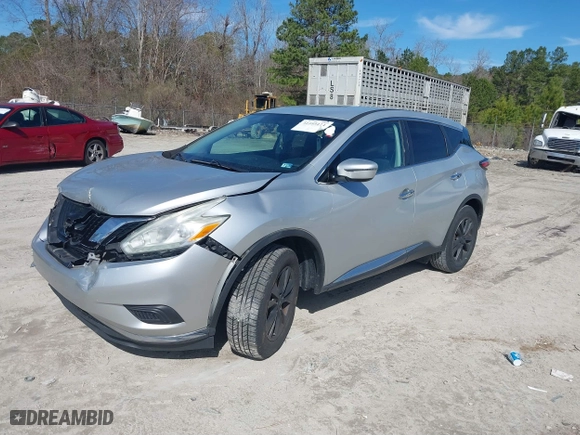 2016 Nissan Murano SV with VIN 5N1AZ2MG2GN111087, listed as a IAAI auction lot 41595111 with 184,432 mi miles. Bid and sale history available at carsss.com. Image 2.
