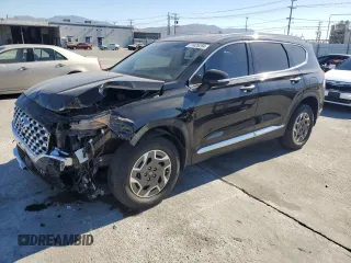2021 Hyundai Santa Fe Hybrid Blue with VIN KM8S2DA16MU008325, listed as a Copart auction lot 77425294 with 15,266 mi miles and Salvage Title. Bid and sale history available at carsss.com. Image 1.
