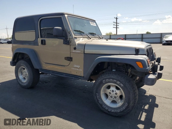 2003 Jeep Wrangler Sport z VIN 1J4FA49S43P327283, wystawiony jako Copart lot #59036295 z przebiegiem 158 108 mil mil oraz Szkoda całkowita • Salvage title. Historia ofert i sprzedaży dostępna na DreamBid. Obrazek 4.