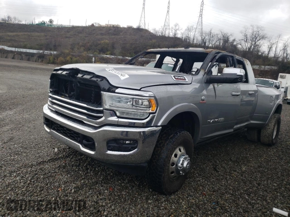 2019 Ram 3500 Longhorn with VIN 3C63RRNL8KG536792, listed as a Copart auction lot 81345054 with 0 mi miles and Salvage Title. Bid and sale history available at carsss.com. Image 2.