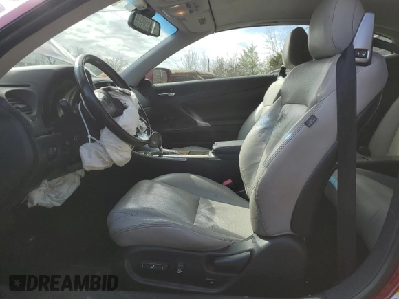 2011 Lexus IS 250 C with VIN JTHFF2C28B2515559, listed as a Copart auction lot 47809825 with 151,037 mi miles and Salvage title. Bid and sale history available at DreamBid. Image 7.