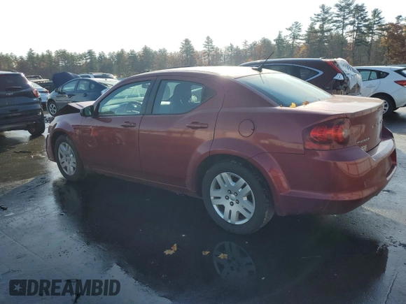 2014 Dodge Avenger SE with VIN 1C3CDZAB4EN188753, listed as a Copart auction lot 78566514 with Not Provided miles and Salvage Title. Bid and sale history available at DreamBid. Image 2.